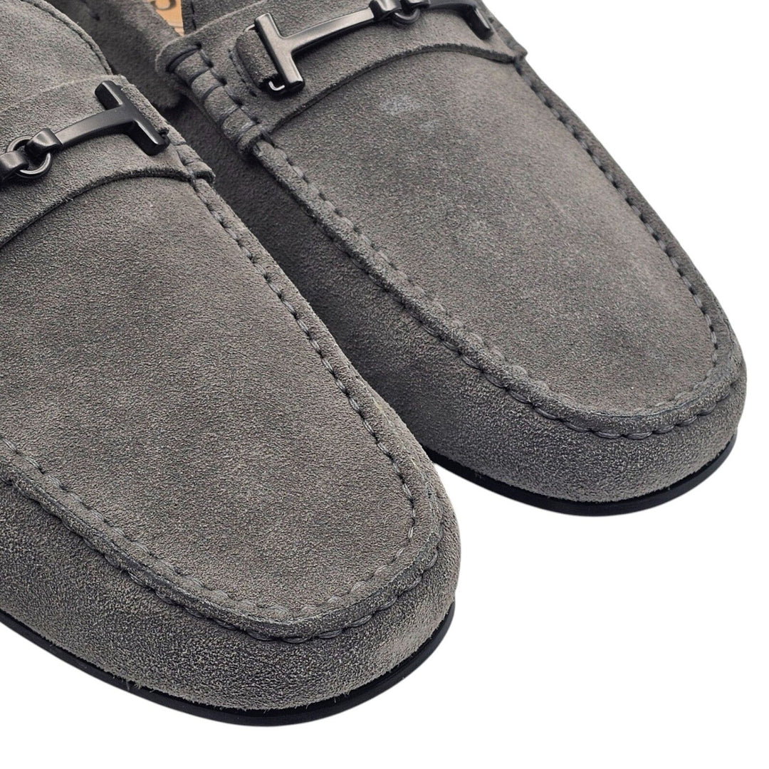Tod’s Men’s City Gommino Suede Driving Shoes Gray US 9 UK 8