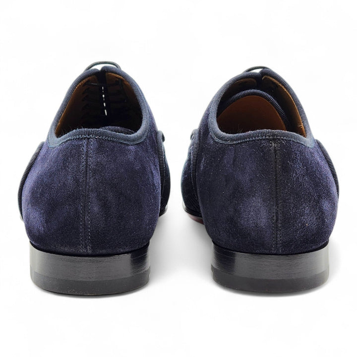 Christian Louboutin Greggo Leather and Suede Oxford Shoes Blue EU 42.5 US 9.5