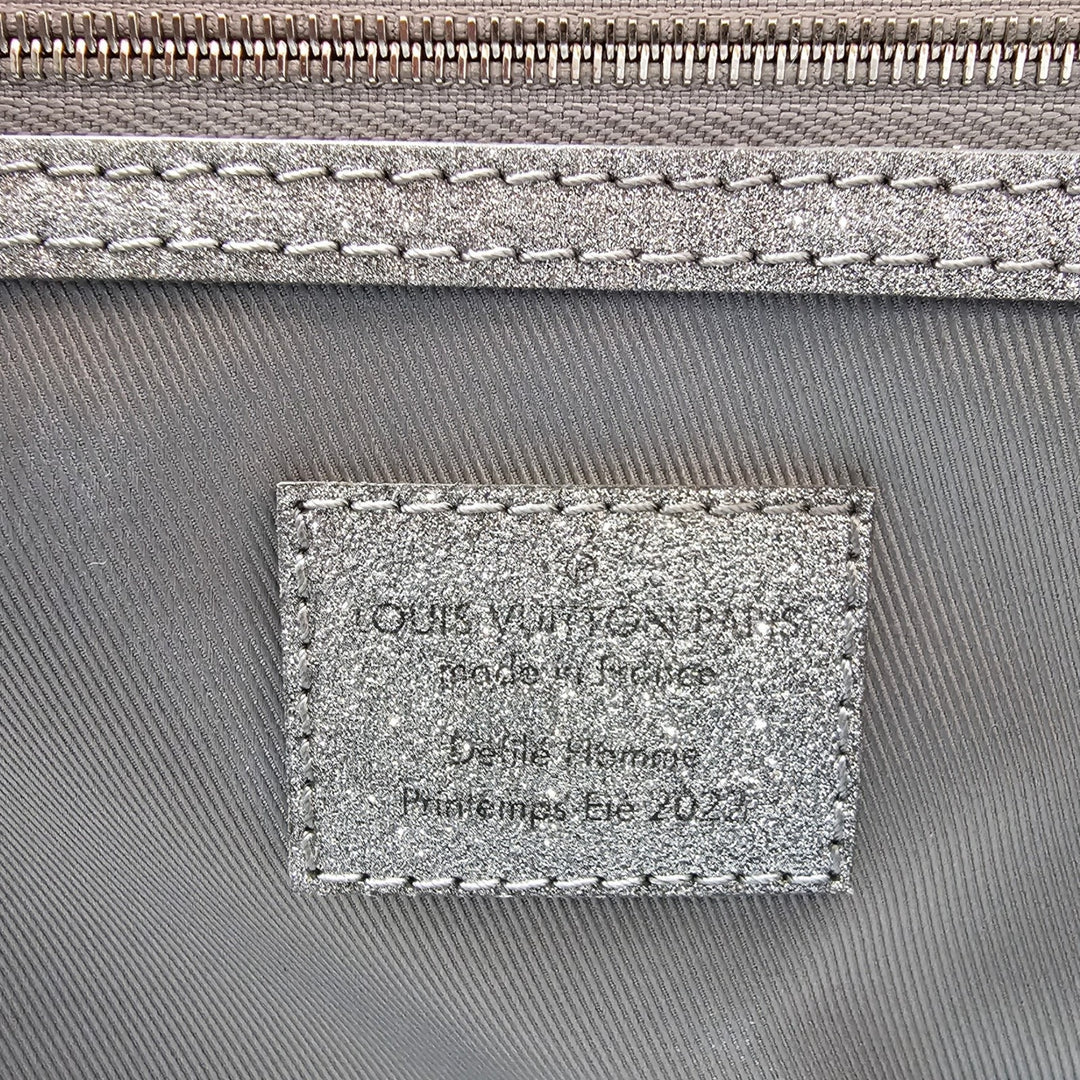 Louis Vuitton x Virgil Abloh Silver Glitter Damier Keepall 50 Bandoulière 2022