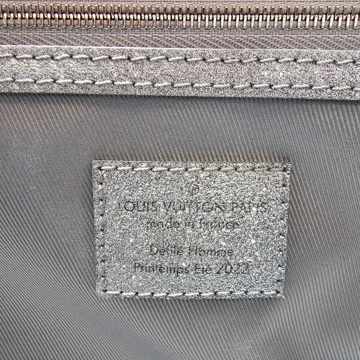 Louis Vuitton x Virgil Abloh Silver Glitter Damier Keepall 50 Bandoulière 2022