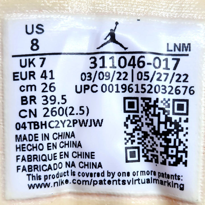 Air Jordan Dub Zero 311046- 017 Men’s Sneakers Black Taxi EU 41 US 8 - NWB