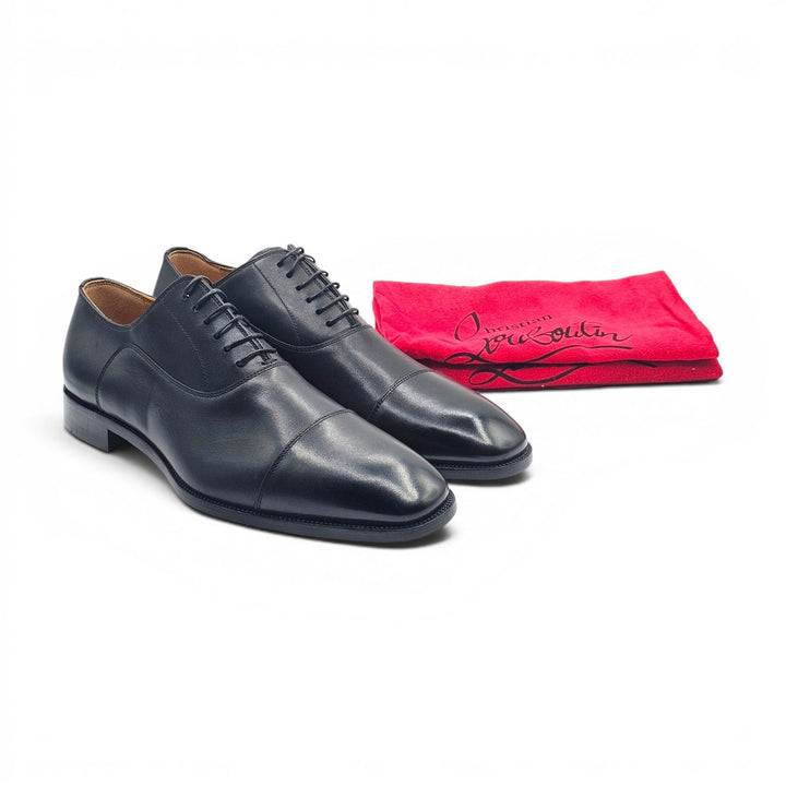 Christian Louboutin Greggo Leather Oxford Shoes Black EU 41 US 8