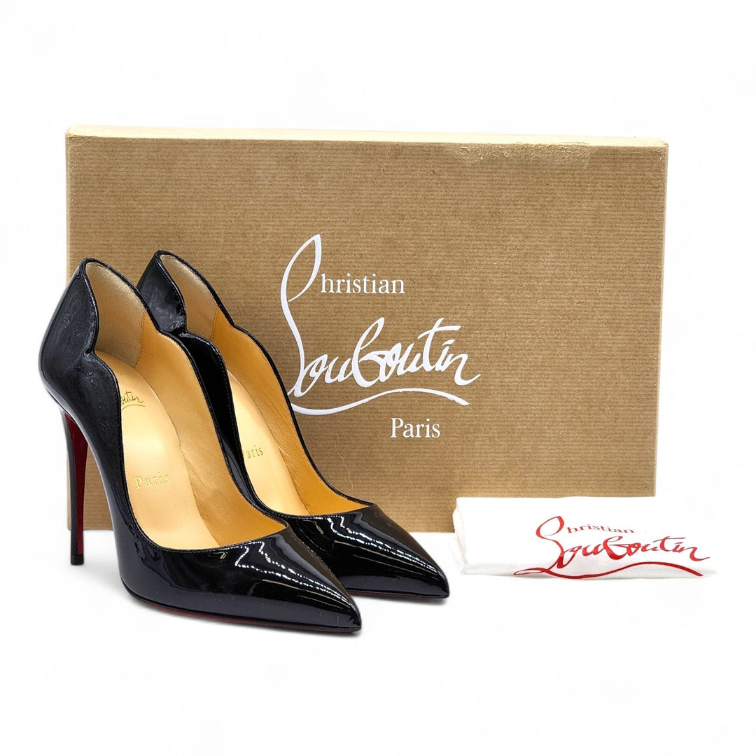 Christian Louboutin Hot Chick Patent Leather Pumps Black EU 35 US 5