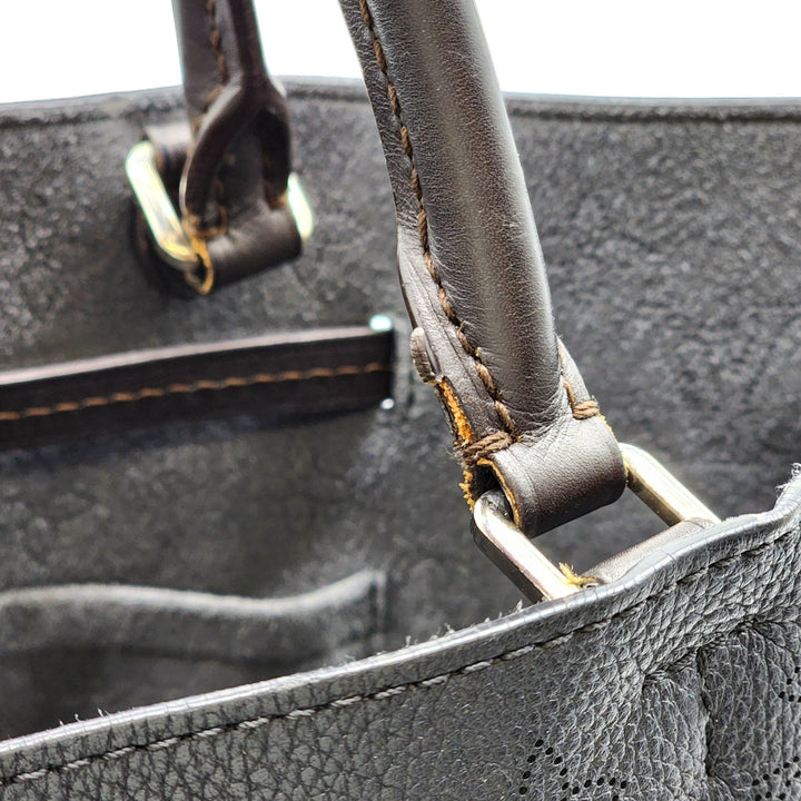 Louis Vuitton Girolata Mahina Leather Shoulder Bag Black with Pouch - Preowned