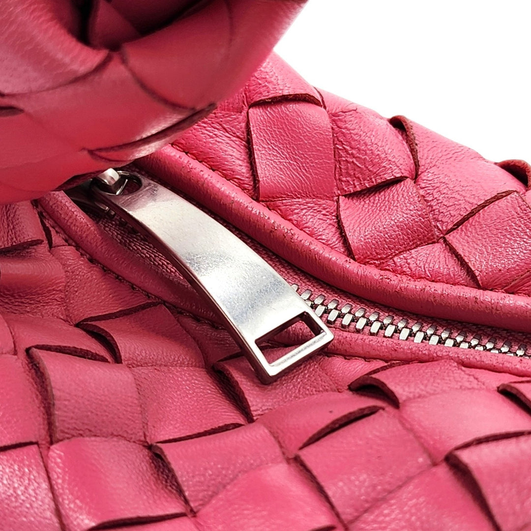 Bottega Veneta Jodie Intrecciato Leather Shoulder Hobo Bag in Pink