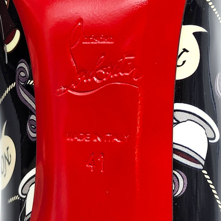 Christian Louboutin Hot Chick Leather Pumps Comicbook Black EU 41 US 10.5