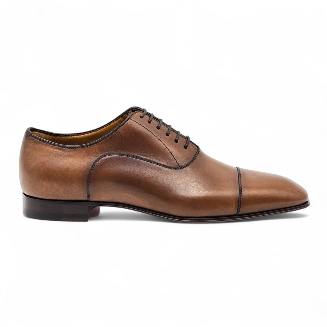 Christian Louboutin Greggo Leather Oxford Shoes Brown EU 41 US 8