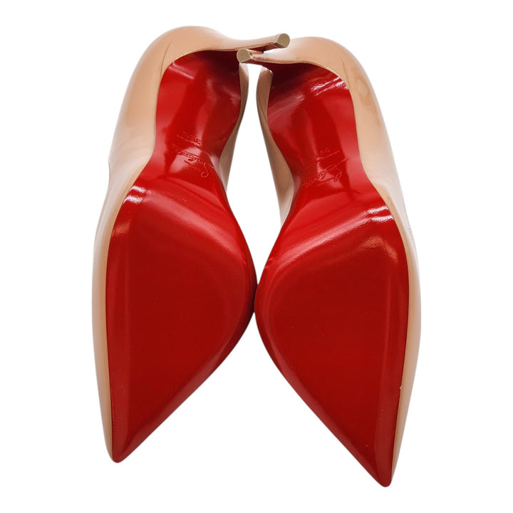 Christian Louboutin Hot Chick Patent Leather Pumps Nude EU 38.5 US 8