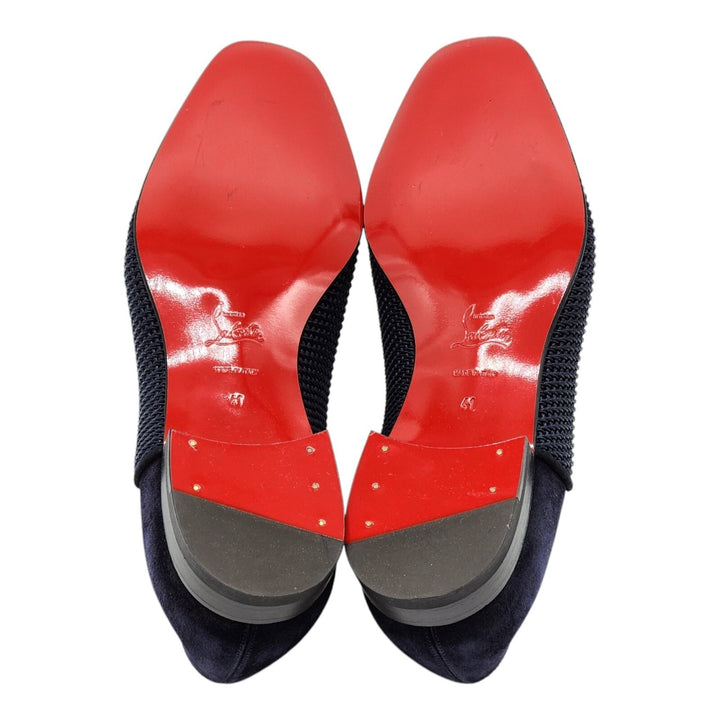 Christian Louboutin Greggo Leather and Suede Oxford Shoes - Blue EU 41 / US 8