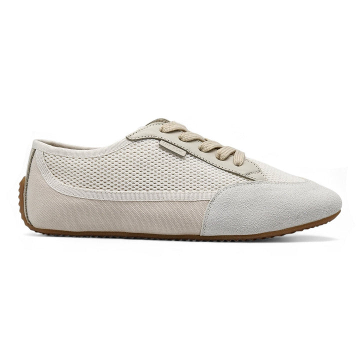 The Row Bonnie Canvas and Suede Sneakers Ivory EU 38 US 8