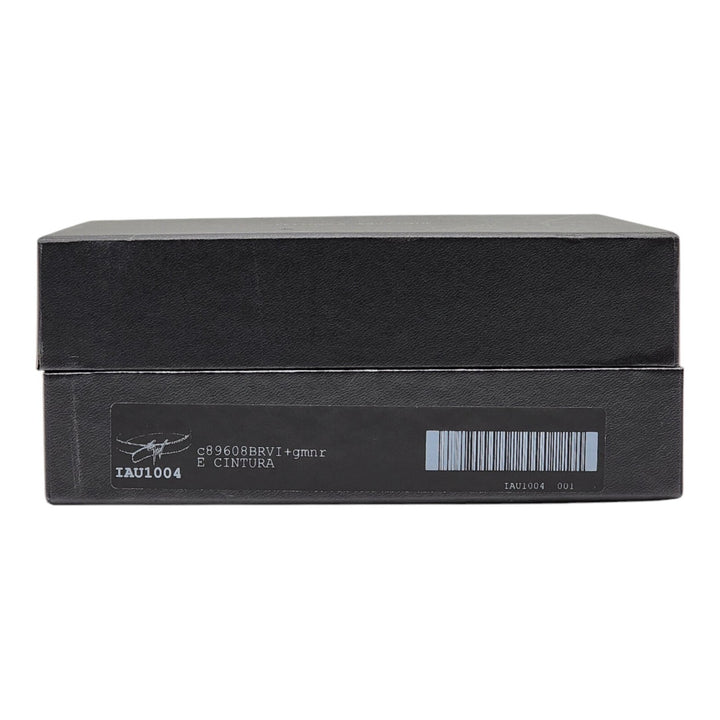 Giuseppe Zanotti Logo Glitter and Leather Belt One Size