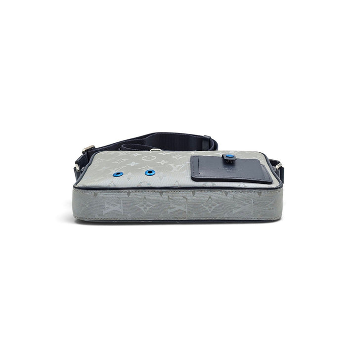 Louis Vuitton Monogram Satellite Alpha Crossbody Messenger Bag Silver M44169
