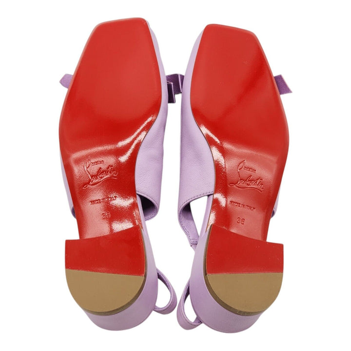 Christian Louboutin Mamaflirt Sling Pumps 30mm - Leather - Lilac 36 5.5 US $845