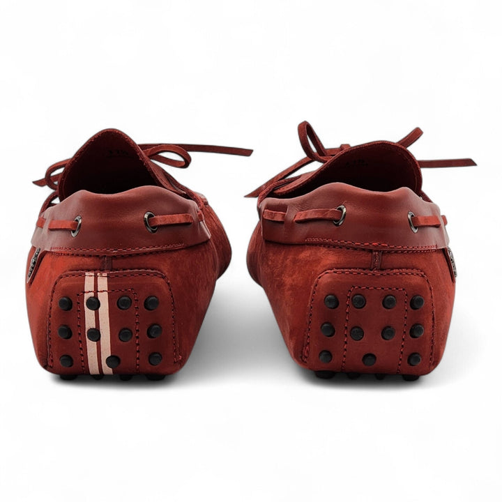Tod’s for Ferrari Leather Gommino Driving Loafers Red UK 11.5 US 12.5