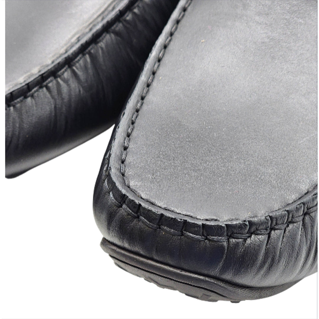 Bally Men’s Leather Driver Loafers Black UK 12 US 13 EU 46