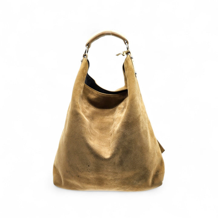 Balenciaga Paris Strike Hold Suede Hobo Shoulder Bag Collector's - Preloved