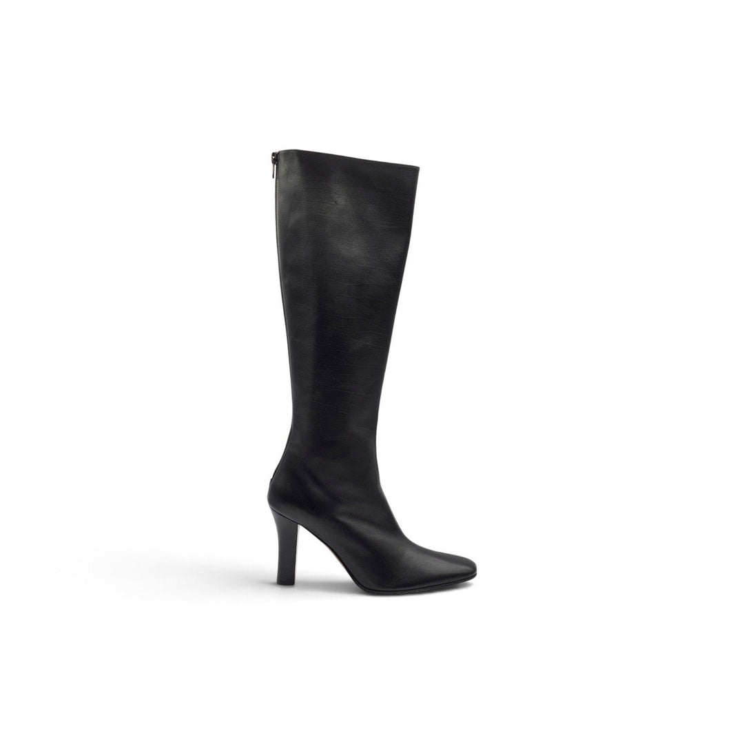 The Row Mona Knee High Boots Black Leather EU 37 US 7 - NWB $3090