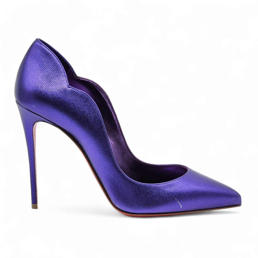 Christian Louboutin Hot Chick Leather Pumps 100 Purple EU 39 US 8.5