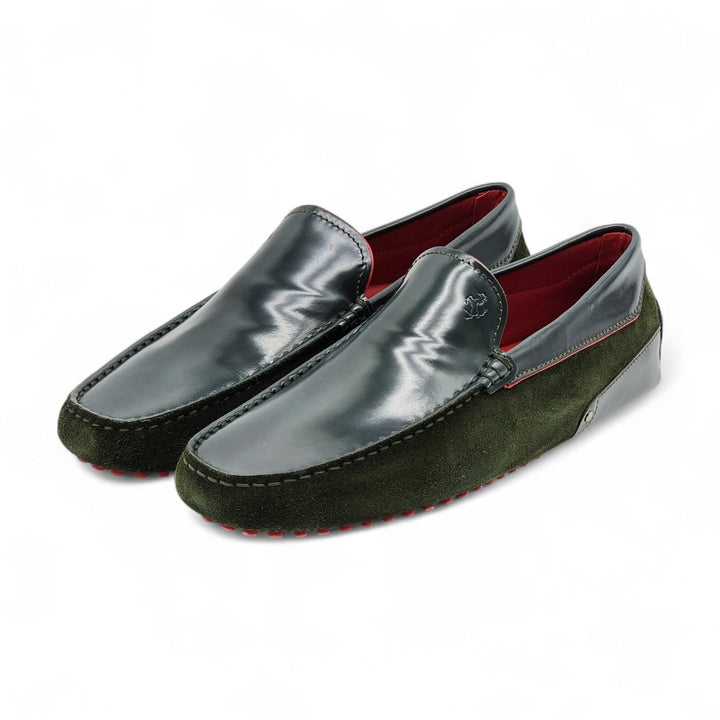 Tod’s for Ferrari Leather Gommino Driving Loafers Green UK 7 US 8.5