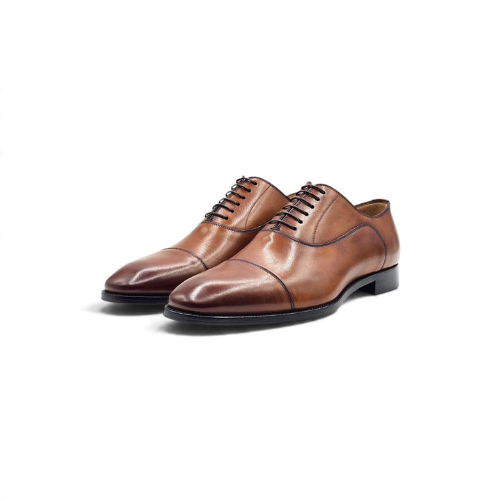 Christian Louboutin Greggo Leather Oxford Shoes Brown EU 40 US 7 - $1050