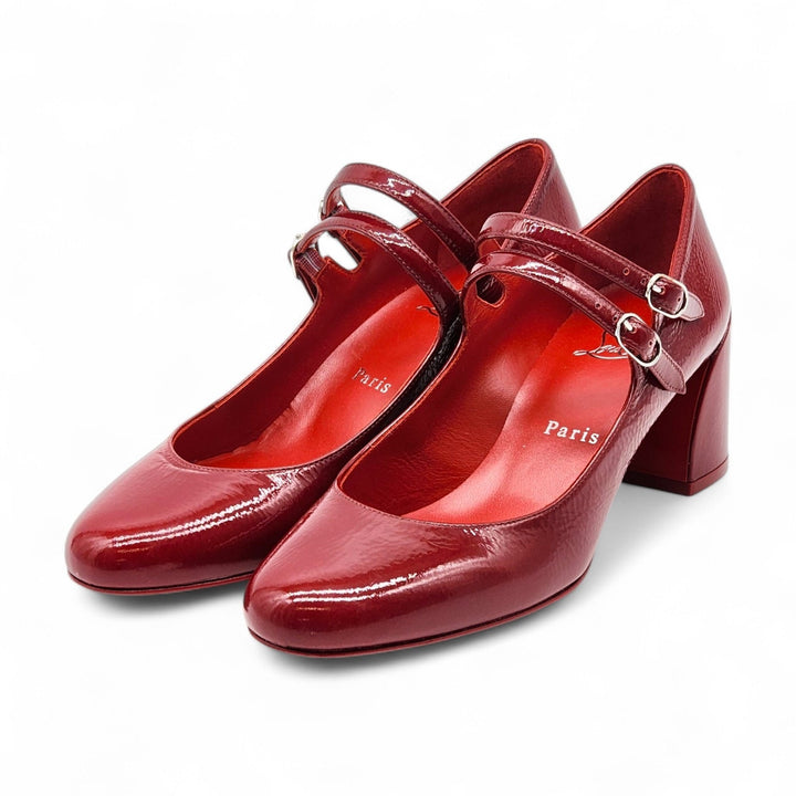 Christian Louboutin Miss Jane Leather Pumps 55mm Red EU 37 US 6.5