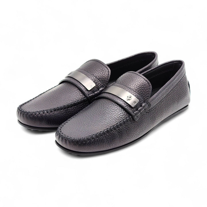 Tod’s for Ferrari Leather Gommino Driving Loafers Black UK 7 US 8
