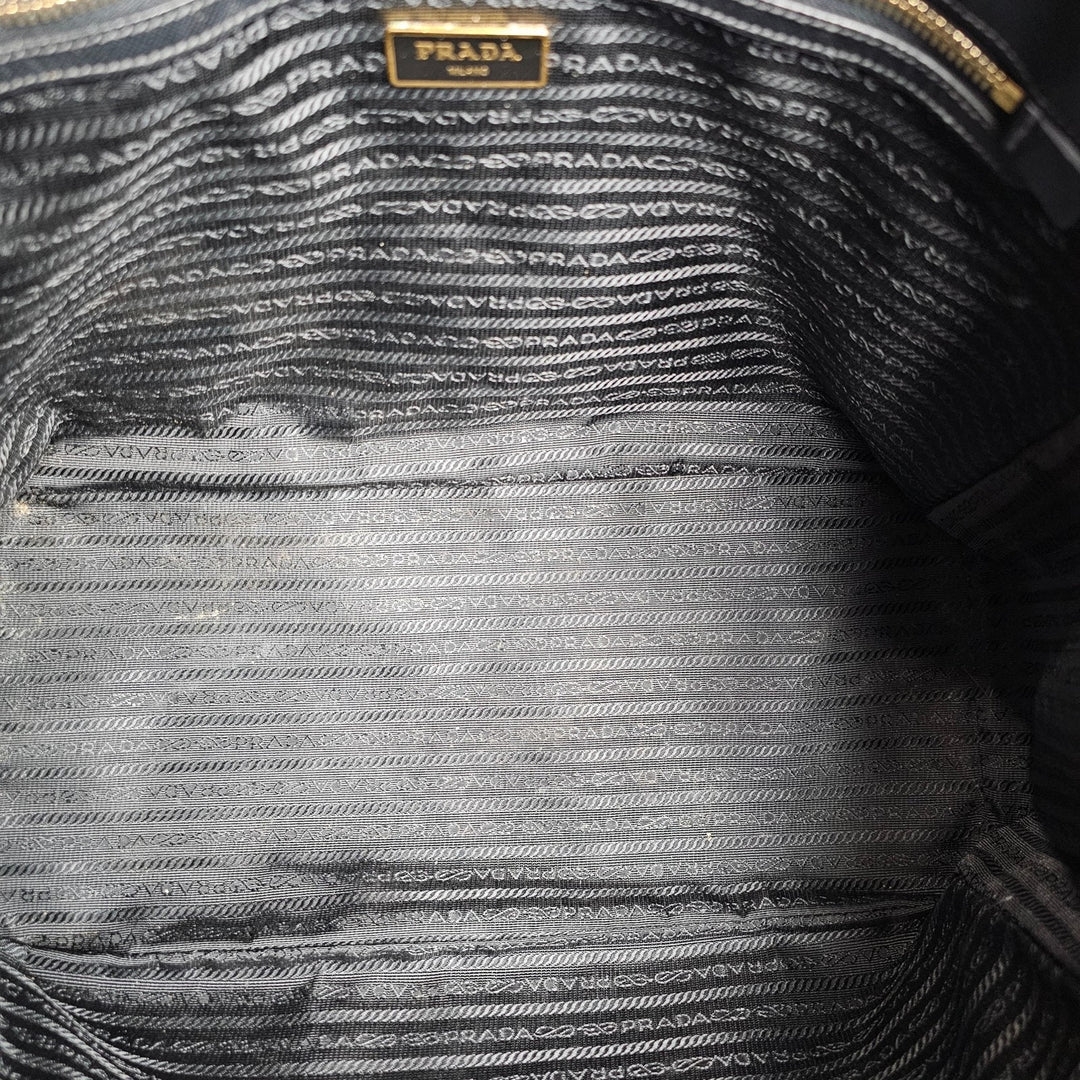 Prada Galleria Saffiano Leather Large Double Handle Tote Bag Black