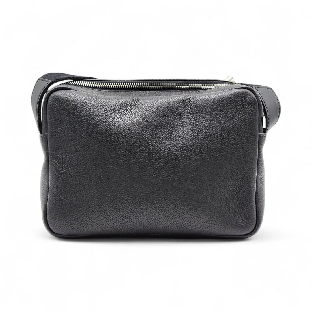 Loewe Military Messenger Crossbody Grained Calfskin Leather Bag Black - Mint