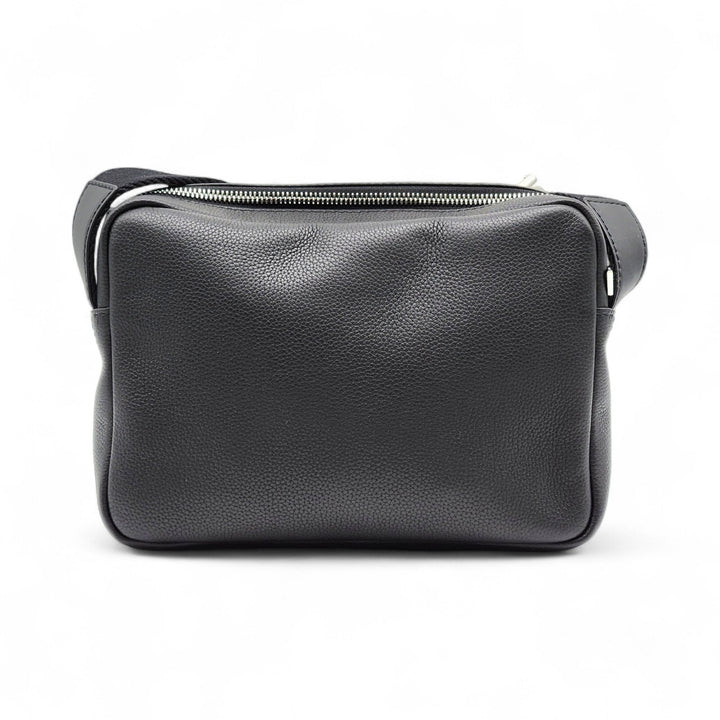 Loewe Military Messenger Crossbody Grained Calfskin Leather Bag Black - Mint