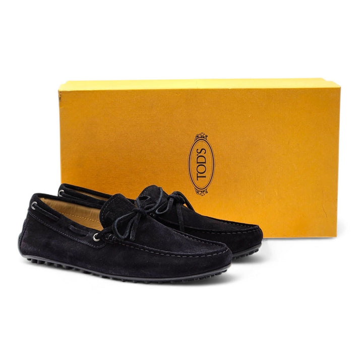 Tod's City Gommino Driving Men's Suede Loafers Black UK 6 US 7.5