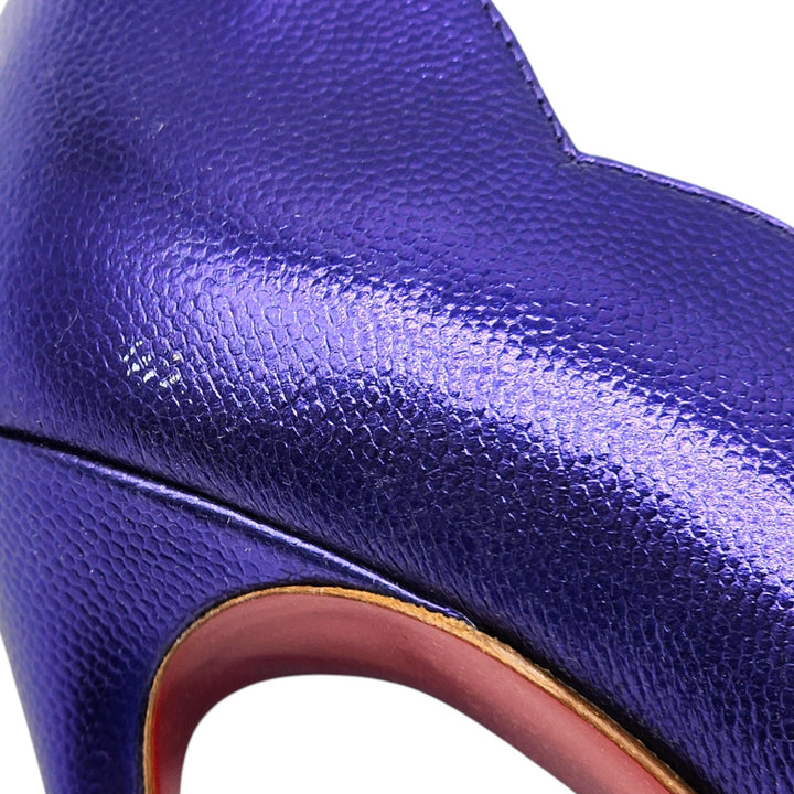 Christian Louboutin Hot Chick Leather Pumps 100 Purple EU 39.5 US 9