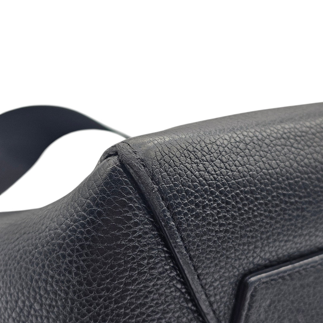 Celine Small Sangle in Black Grained Leather