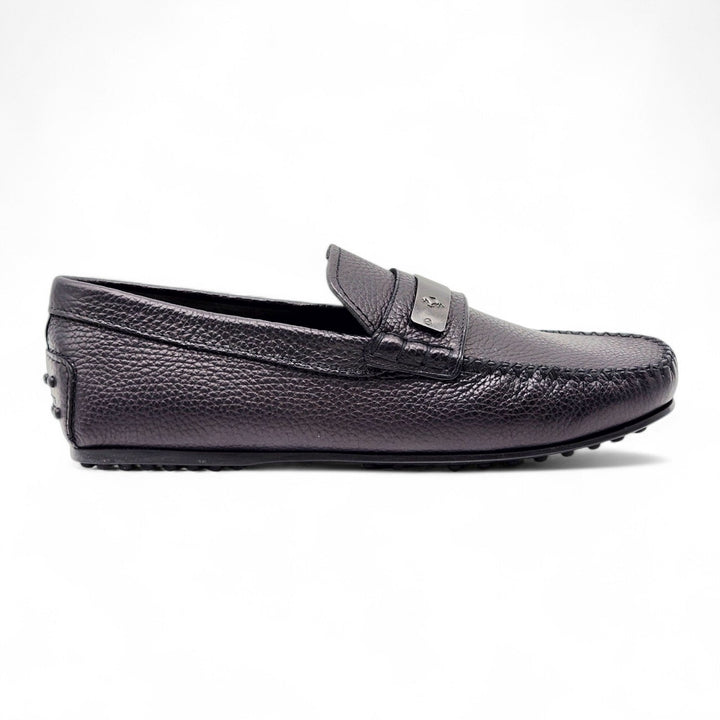 Tod’s for Ferrari Gommino Driving Leather Loafers Black UK 7 US 8.5