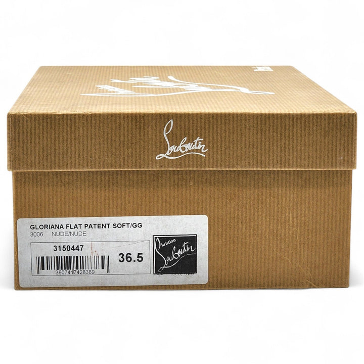 Christian Louboutin Gloriana Patent Leather Ballet Flats Nude EU 36.5 US 6