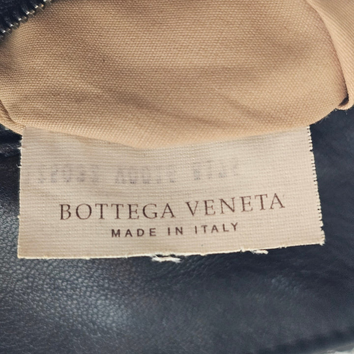 Bottega Veneta Small Tote Bag Black Nappa Leather Intrecciato Parachute Woven