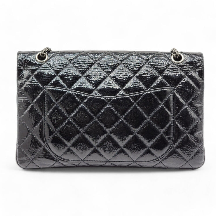 Chanel Classic 2.55 Reissue Jumbo Double Flap Bag - Quilted Patent Leather Black