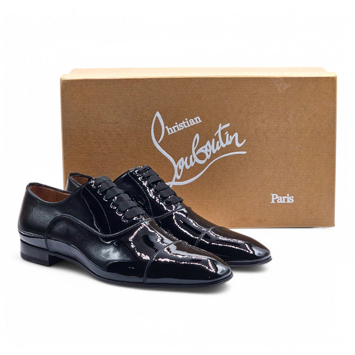 Christian Louboutin Greggo Oxford Tuxedo Patent Leather Shoes EU 43.5 US 10.5