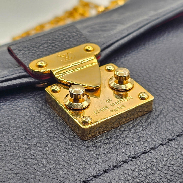 Louis Vuitton Saint Germain MM Empreinte Shoulder Bag Marine Rouge Navy Blue
