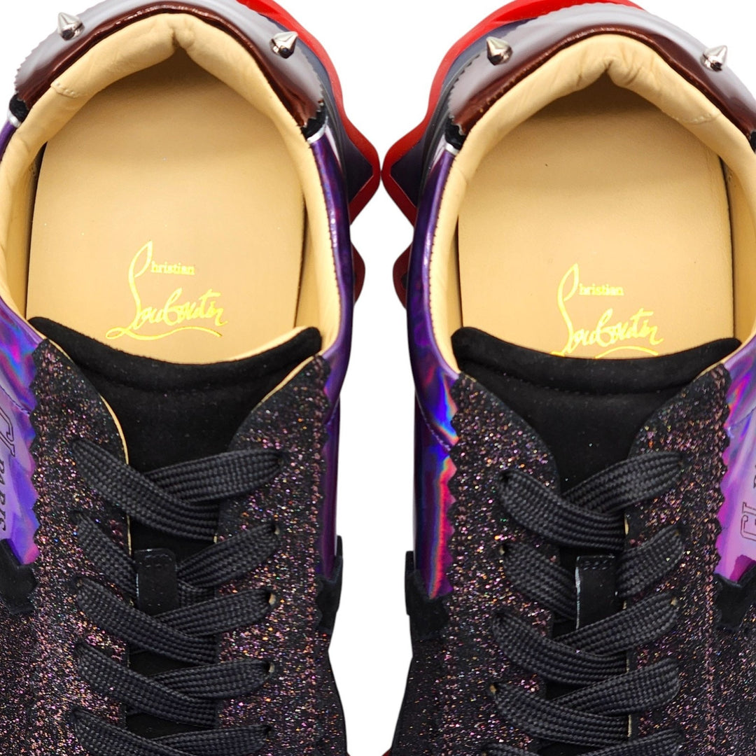 Christian Louboutin Loubishark Glitter Purple Men's Sneakers EU 45.5 US 12.5