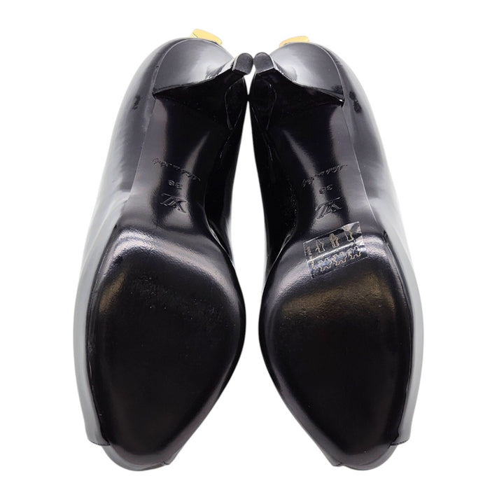 Louis Vuitton Oh Really Peep Toe Pumps Black EU 38 US 7.5