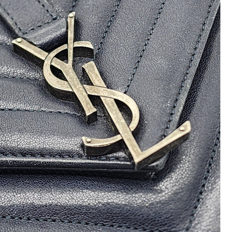 Saint Laurent College Medium Chain Bag - Leather - Blue