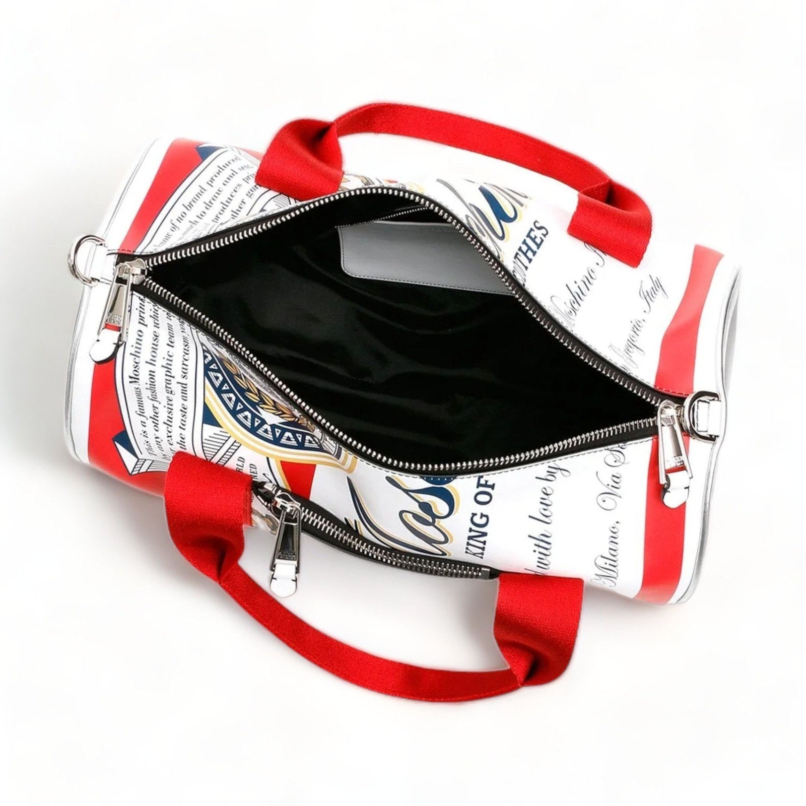 Moschino x Jeremy Scott Budweiser Beer Can Duffel Bag - Leather