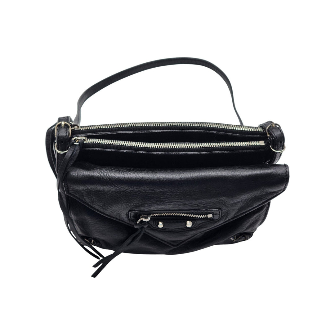 Balenciaga Papier Triple Crossbody Shoulder Bag Black SHW 357321