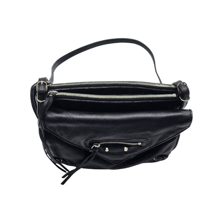 Balenciaga Papier Triple Crossbody Shoulder Bag Black SHW 357321