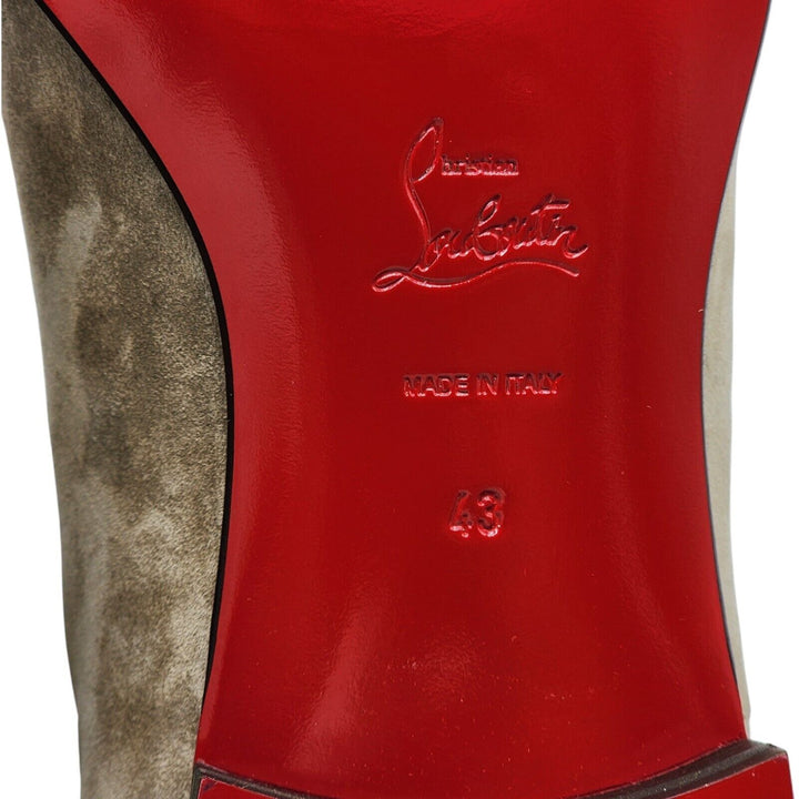 Christian Louboutin Roadie Flat Suede Boots – Beige – EU 43 / US 10 $1195