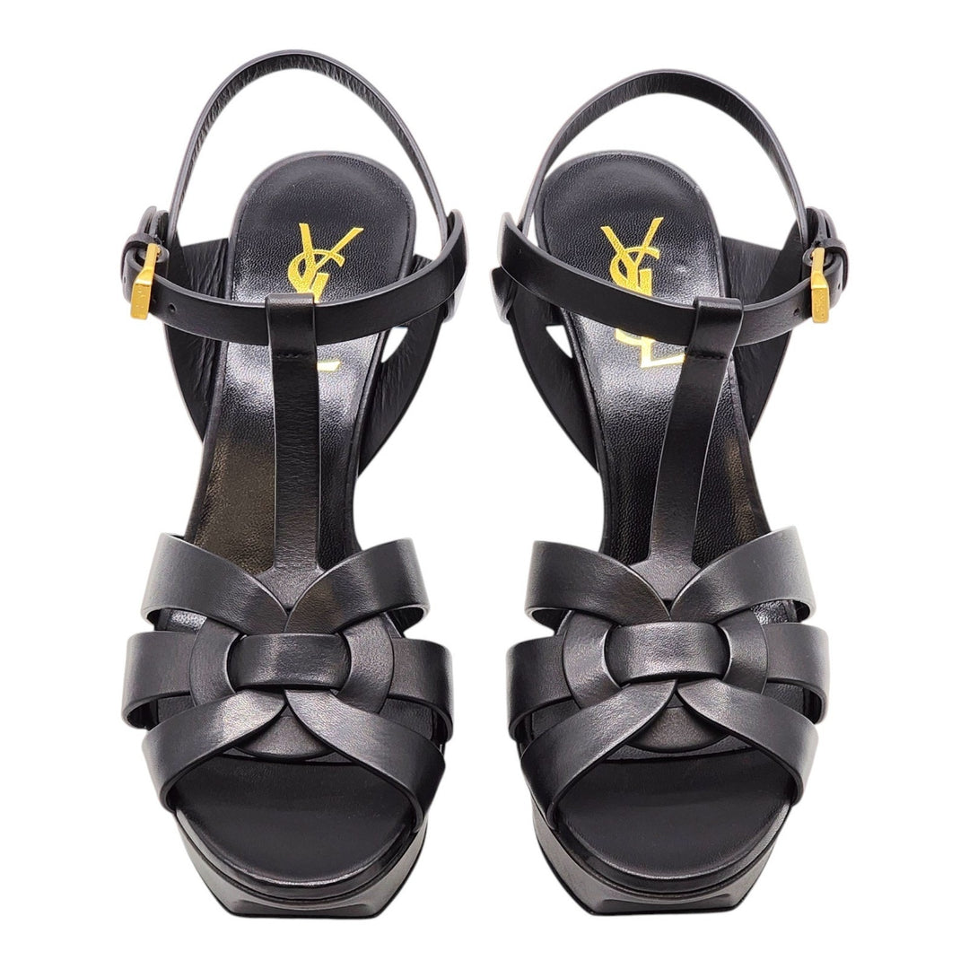 Saint Laurent Tribute Leather Platform Sandal Pumps EU 37 US 6.5