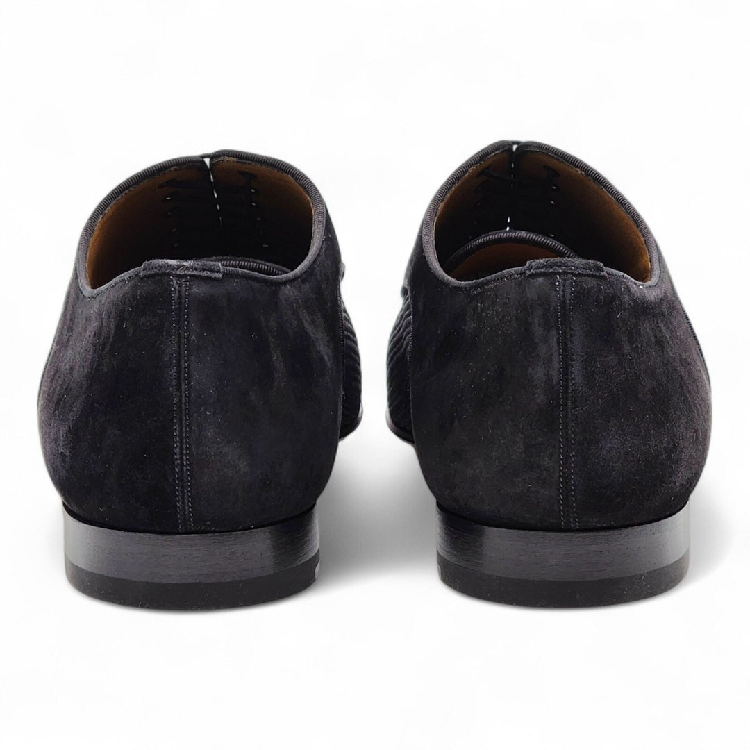 Christian Louboutin Greggo Leather and Suede Oxford Shoes Black EU 46.5 US 13.5