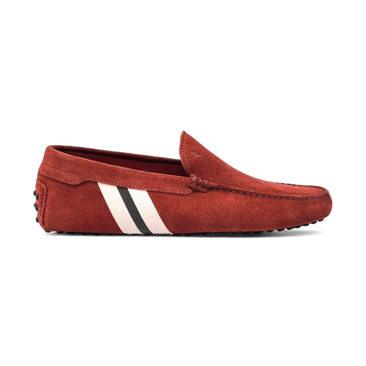 Tod’s for Ferrari Suede Gommino Driving Loafers Red UK 7 US 8
