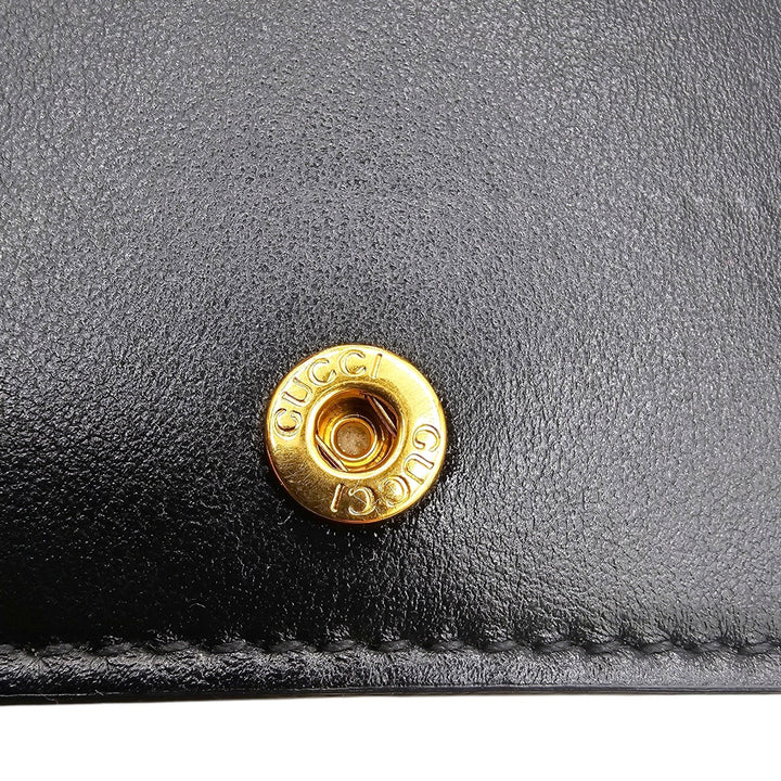 Gucci GG Marmont Leather Wallet on Chain WOC Shoulder Bag in Black