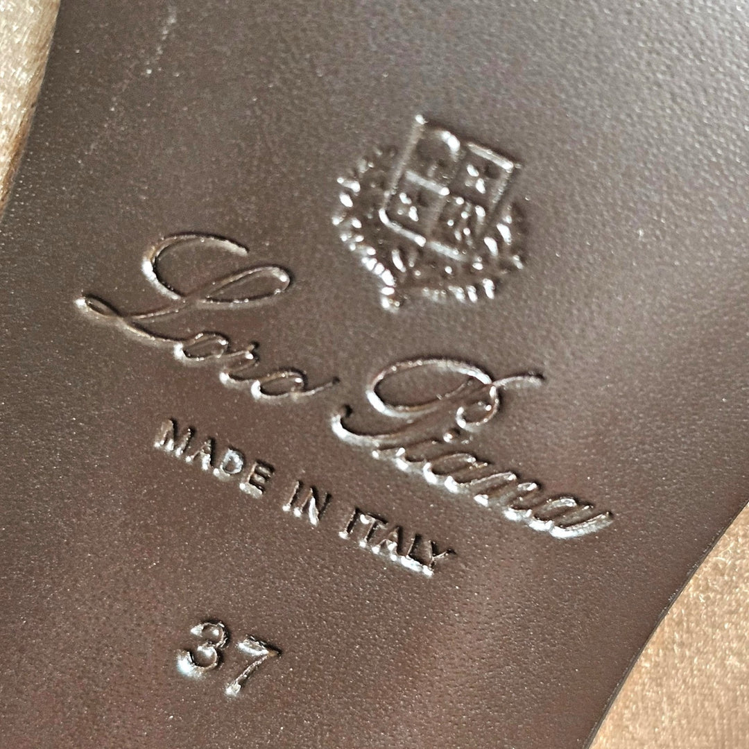 Loro Piana Alba Heeled Mules Vanilla Gleam FAR1163 A0RL EU 37 US 7 - NWOB $1900